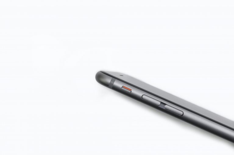 iPhone volume buttons.