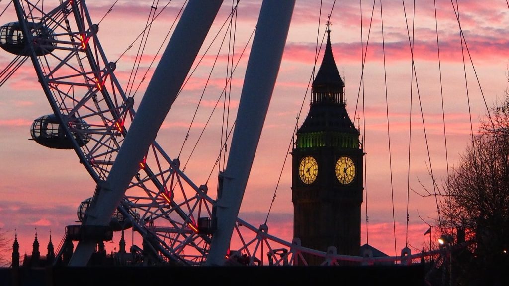 London Eye and Big Ben.